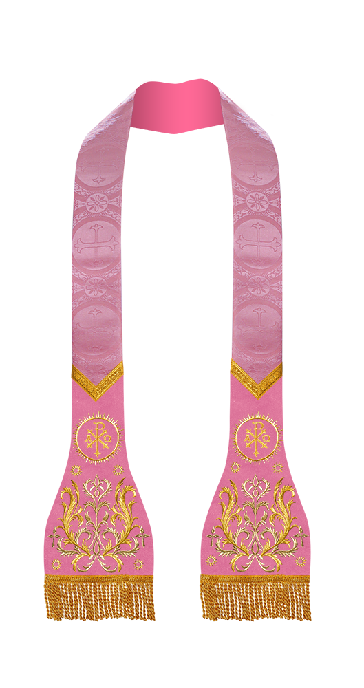 Catholic Stole with embroidery motif