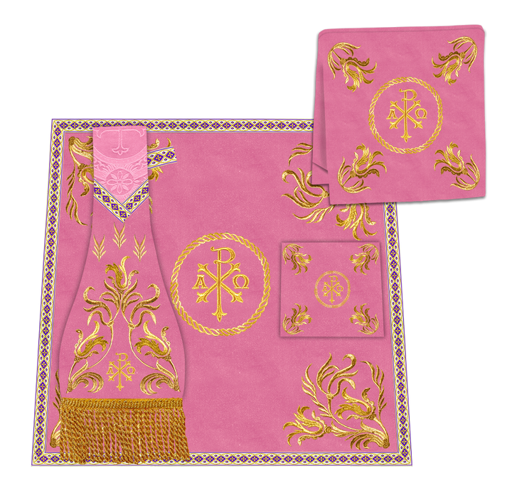 Gothic Chasuble Vestments With Ornate Embroidery And Trims