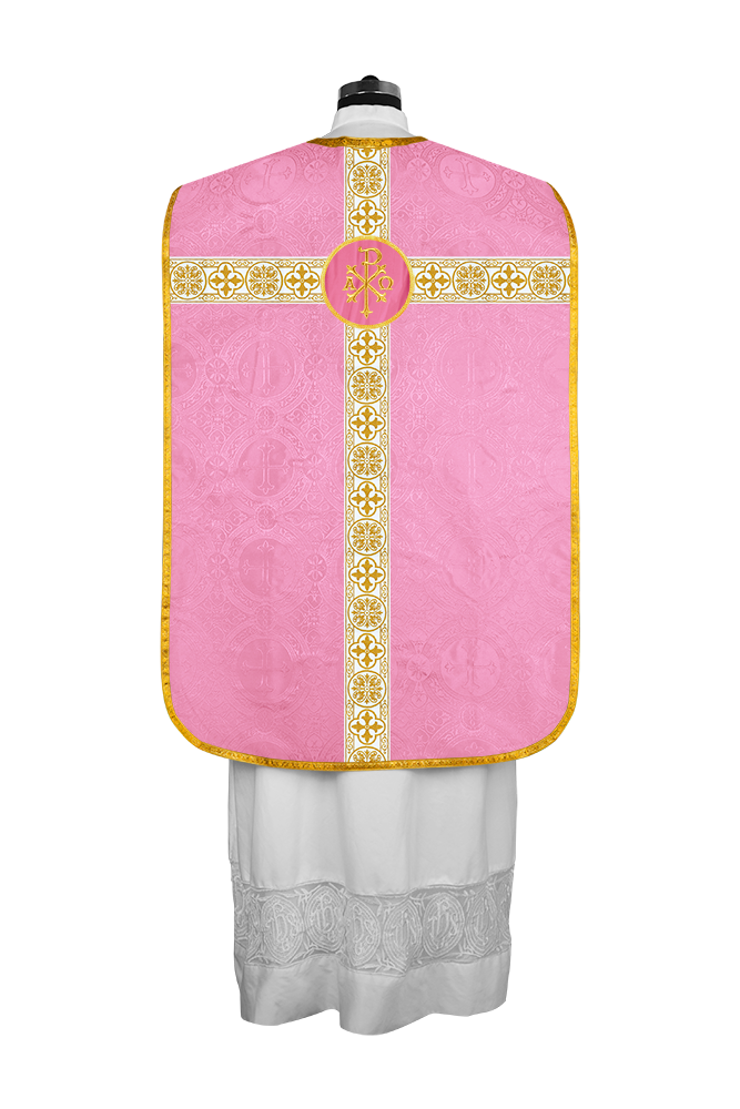 Casulla católica romana con motivo espiritual 