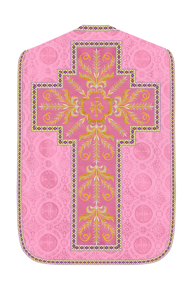 Roman Chasuble Vestment With Detailed Orphrey