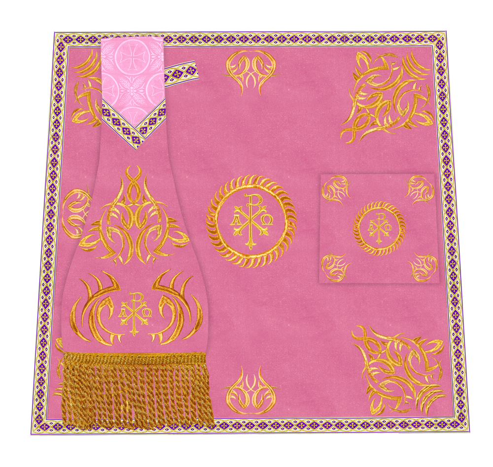 Church Altar Frontal with Ornate Embroidery & Spiritual Motifs