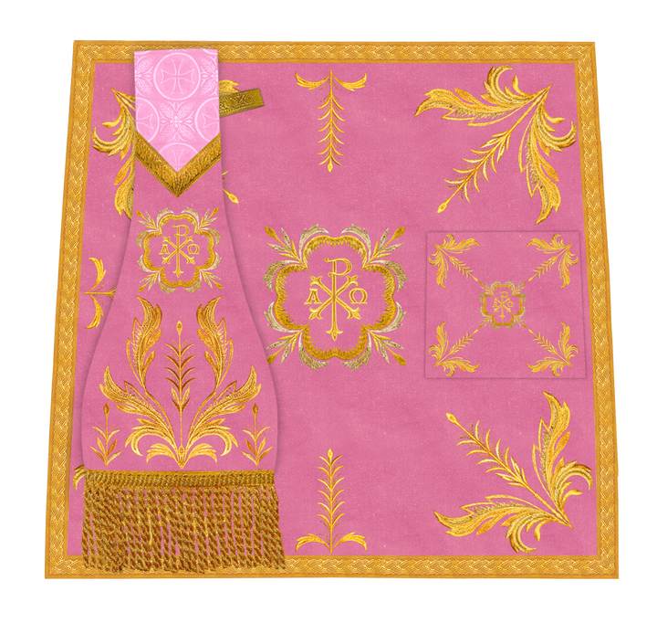 Handcrafted Church Altar Cloth with Detailed Embroidered Trims