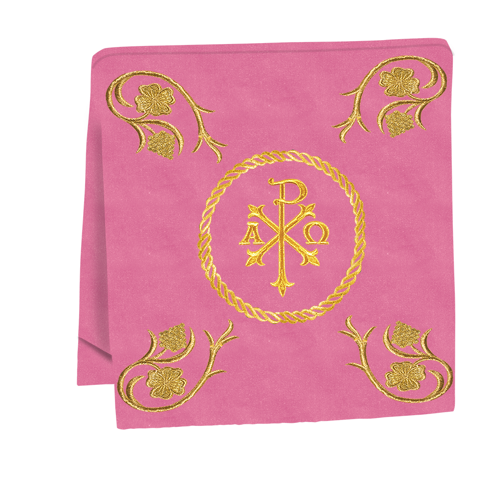 Embroidered Altar Cloth Embellished with Spiritual Motifs