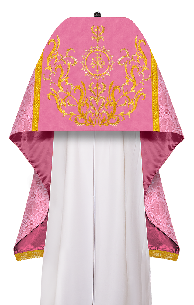 Liturgical motif embroidered Humeral Veil