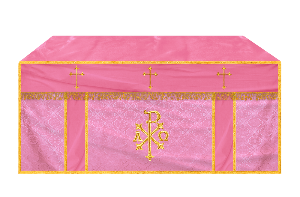 Church Altar Cloth with Embroidered PAX and Cross