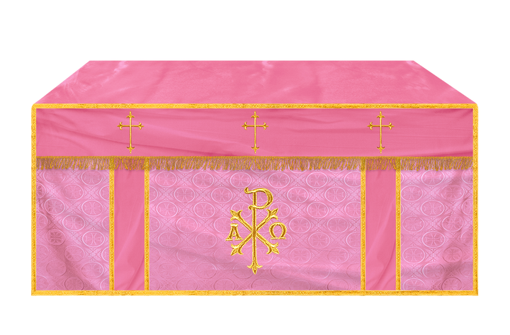Church Altar Cloth with Embroidered PAX and Cross