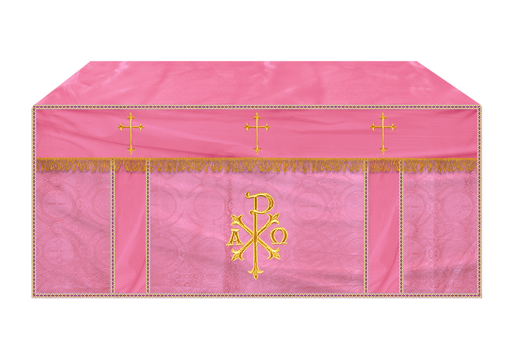 Altar Cloth with Spiritual Cross with Trims