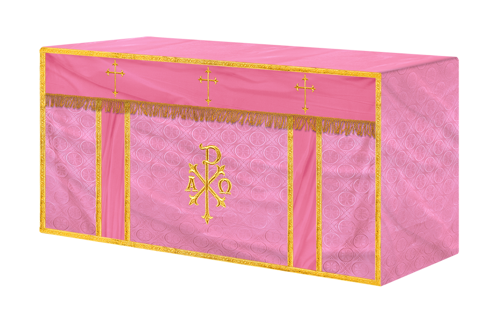Church Altar Cloth with Embroidered PAX and Cross