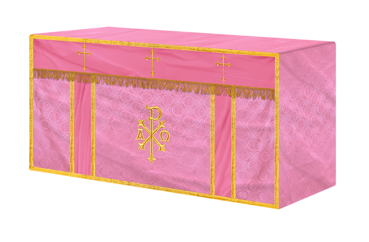 Church Altar Cloth with Embroidered PAX and Cross