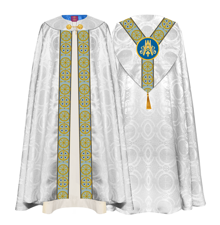 Marian Gothic Cope Vestment with Detailed Braids