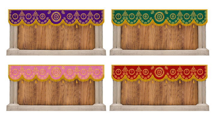 Set of Four Superfrontals with Embroidery Trims