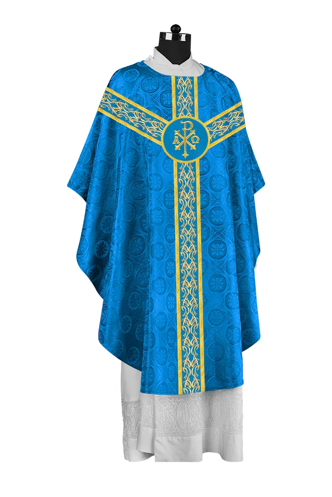 Exquisite Gothic Chasuble with Ornate Embroidery Trims