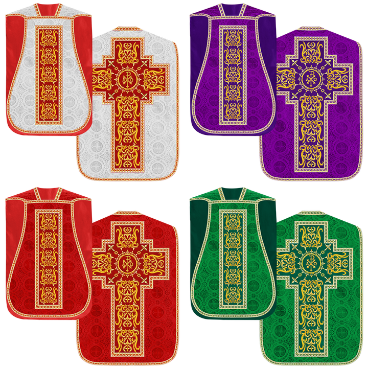 Set of Four Beautiful Roman chasuble vestments