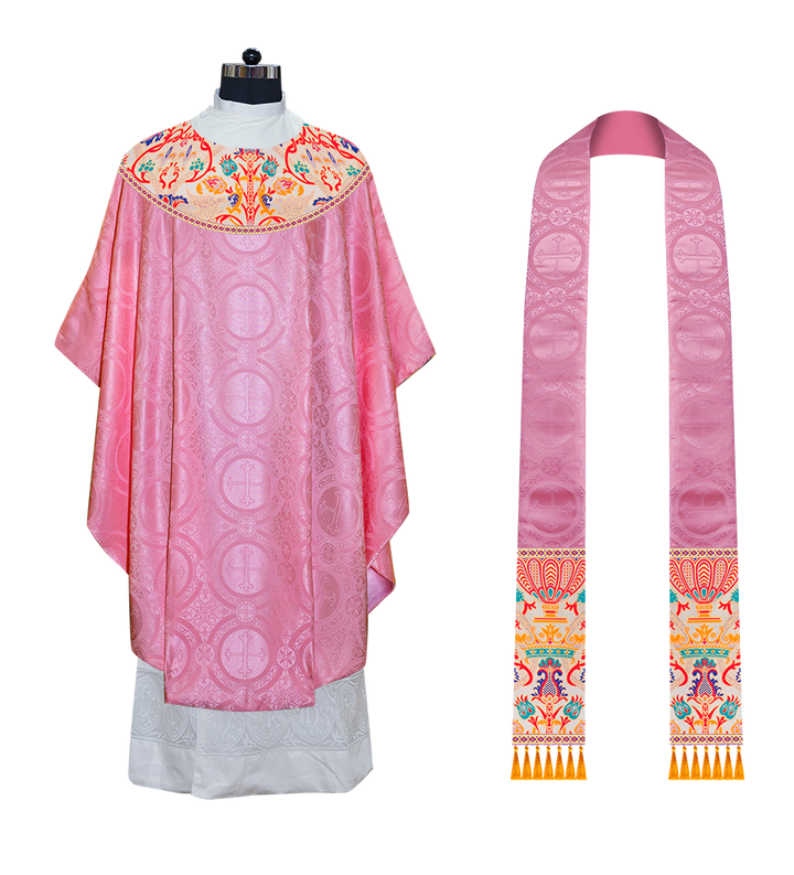 Tapestry Chasuble with Detailed Braids and Trims