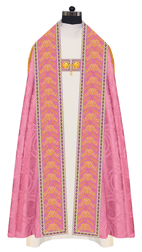 Elegant Roman Cope Vestment with Ornate Embroidery