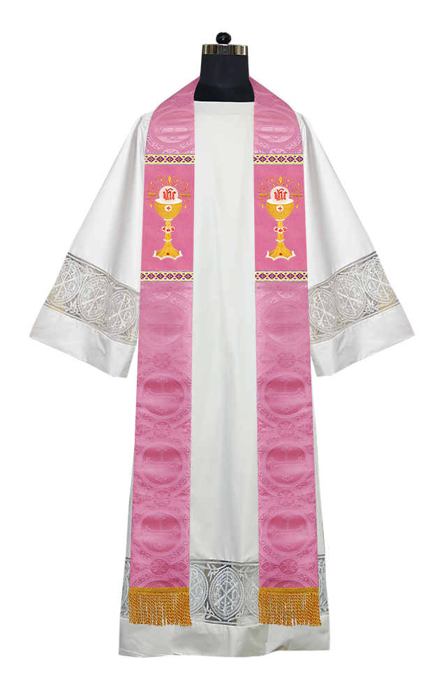 Liturgical Chalice with IHS Embroidered Stole