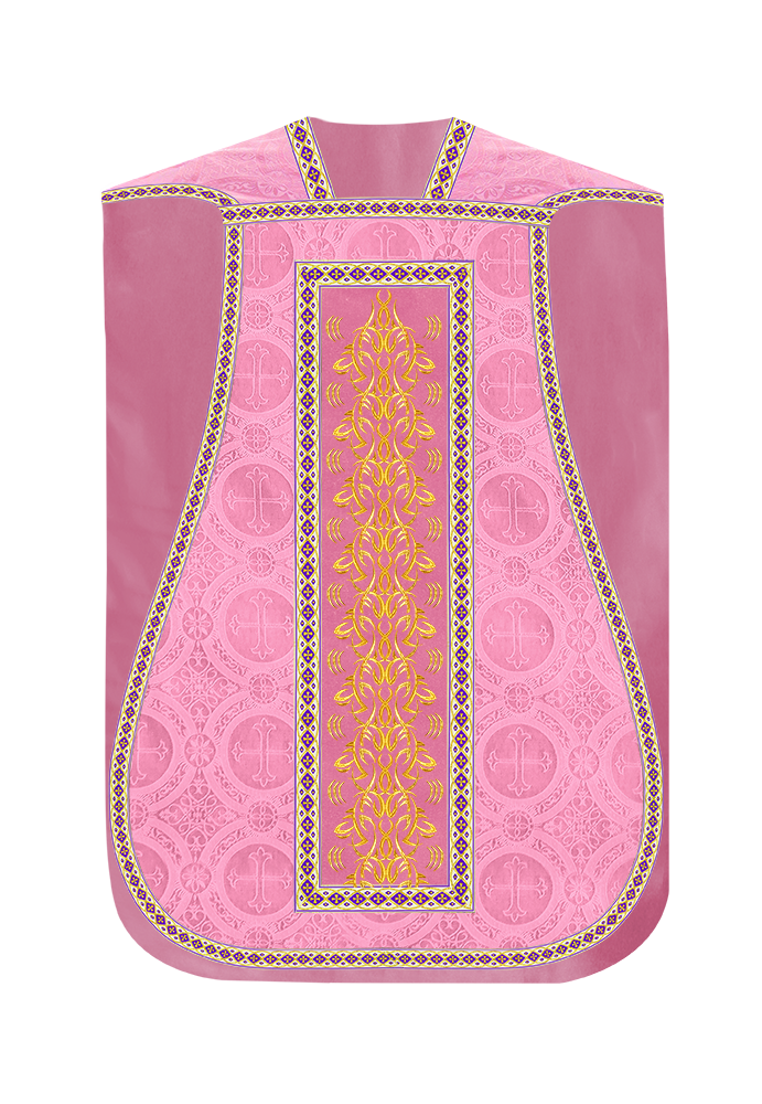 Roman Fiddleback Chasuble With Enhanced Embroidery  & trims