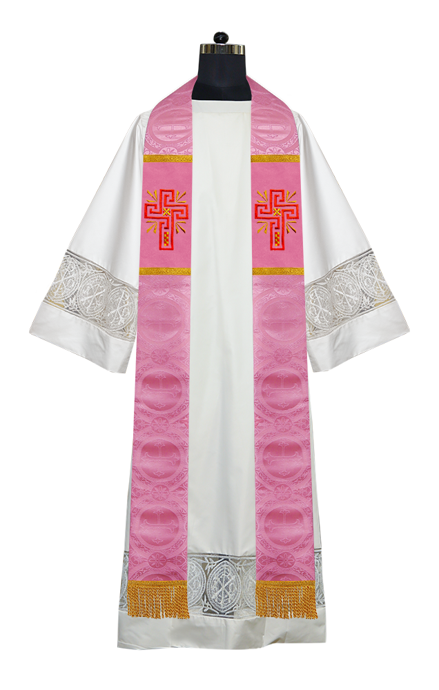 Glory Cross Embroidered Clergy Stole