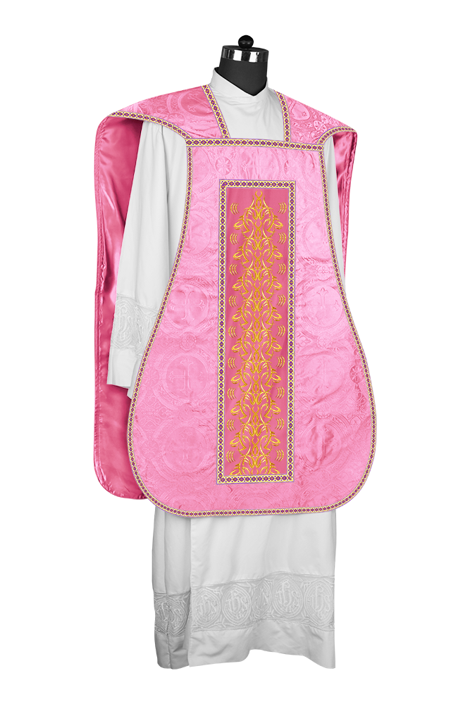 Roman Fiddleback Chasuble With Enhanced Embroidery  & trims