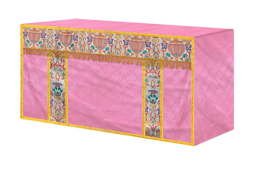 Tapestry Altar Cloth with Woven Braids and trims