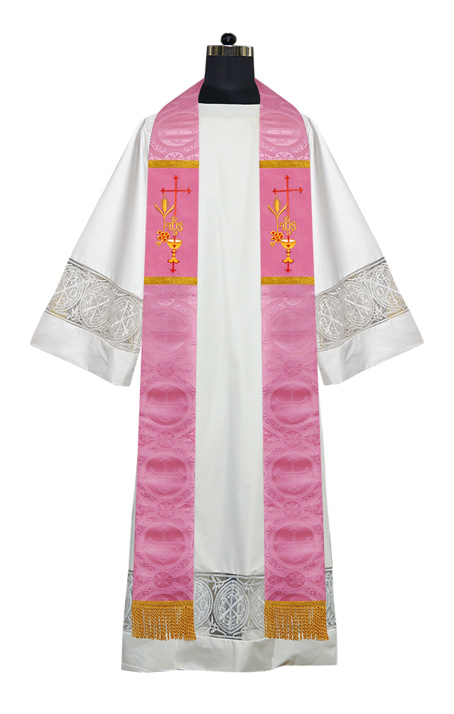 Emmer with IHS Embroidered Priest Stole