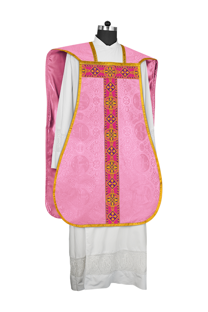 Casulla romana con trenzas tejidas