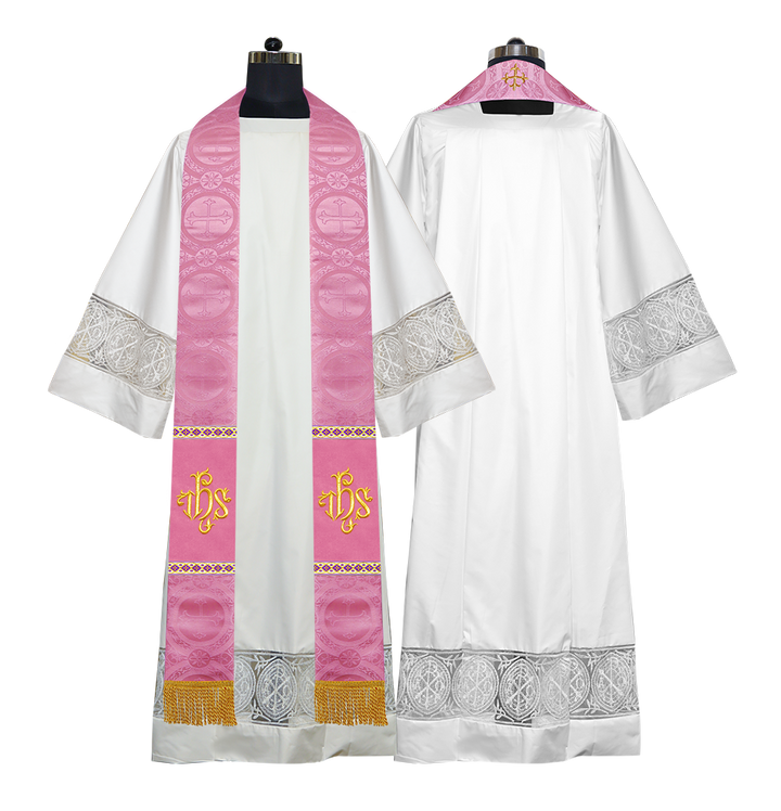 Minister Stole with Embroidered Liturgical motif