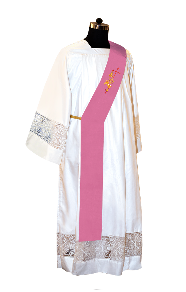 Emmer with IHS Embroidered Deacon Stole
