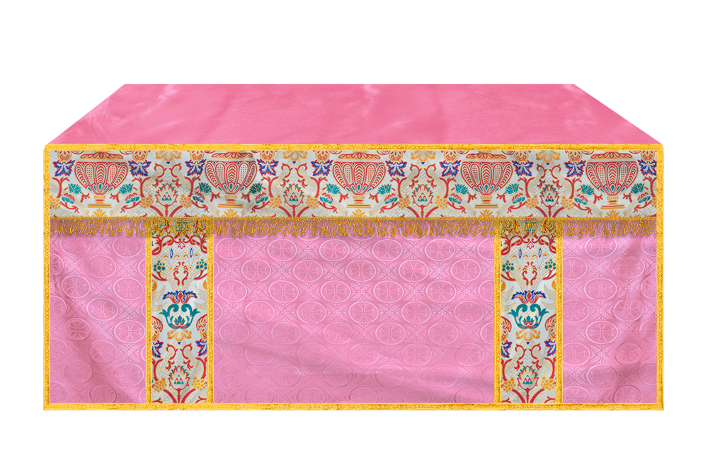 Tapestry Altar Cloth with Woven Braids and trims