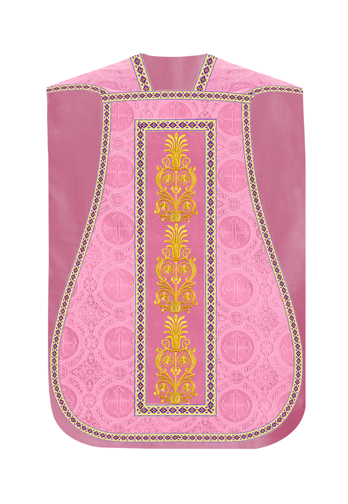 Roman Chasuble Vestments Adorned With Trims