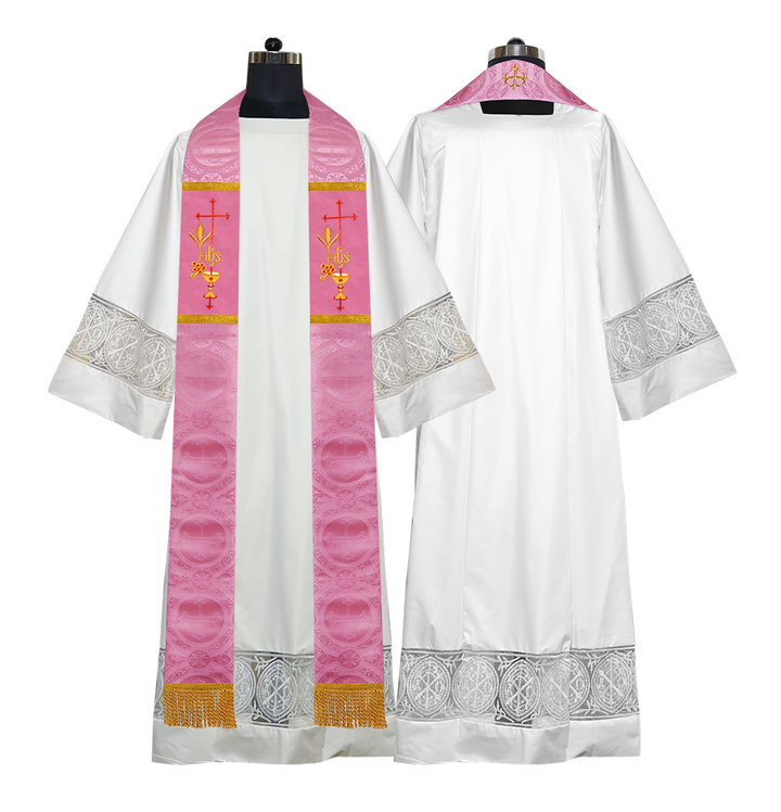 Emmer with IHS Embroidered Priest Stole