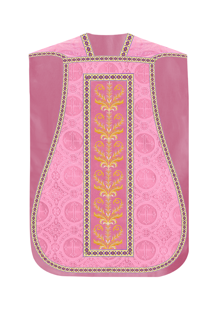 Roman Chasuble Vestment With Detailed Orphrey