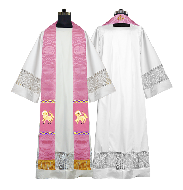 Minister Stole with Embroidered Liturgical motif