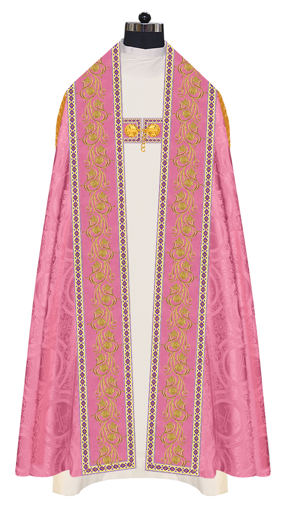 Roman Cope Vestment with Grapes Embroidered trims