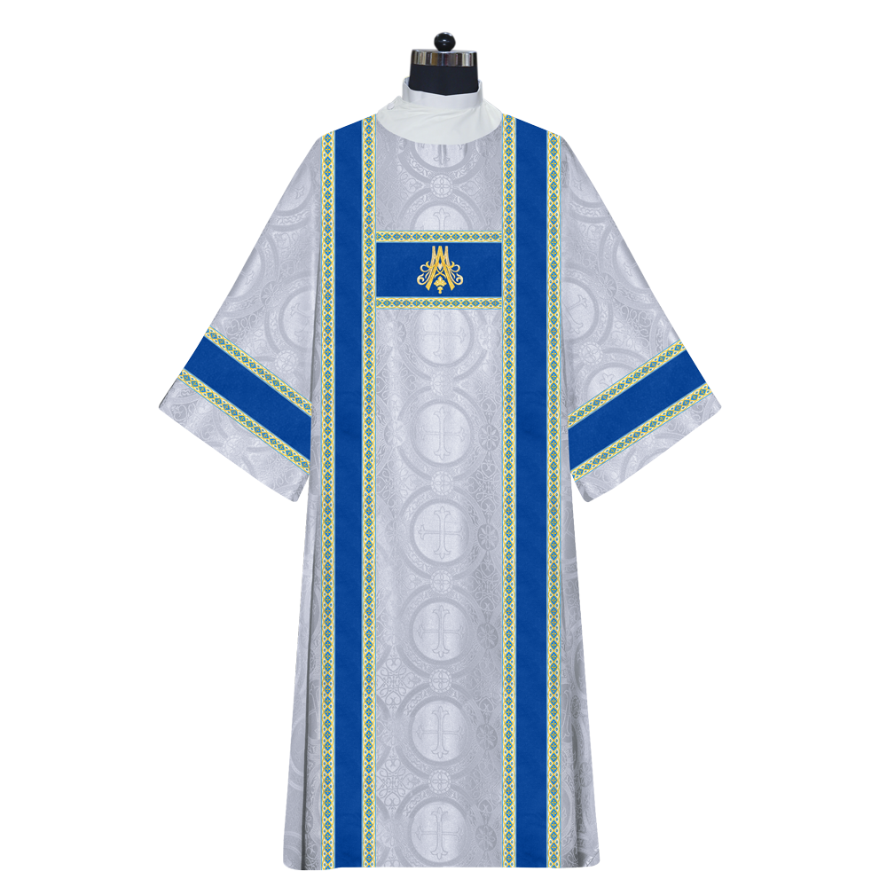 Marian Dalmatic Vestment with Trims