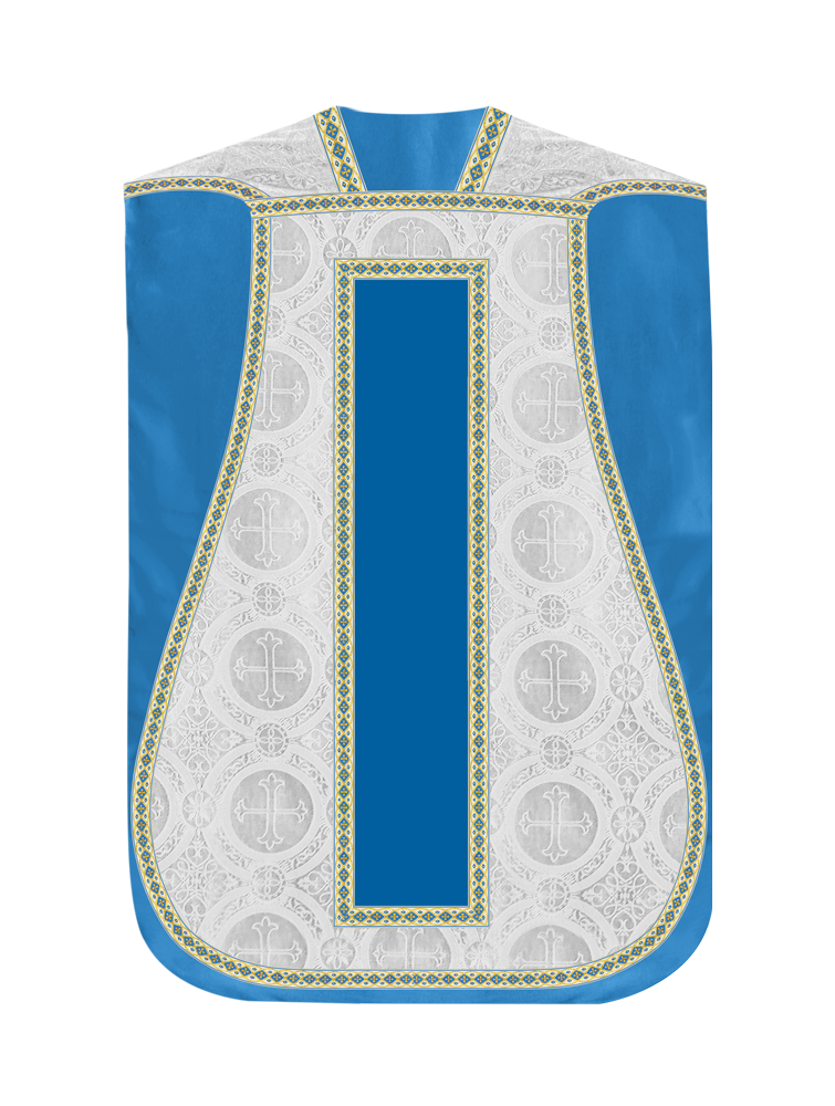 Marian Roman Chasuble Vestment with Trims