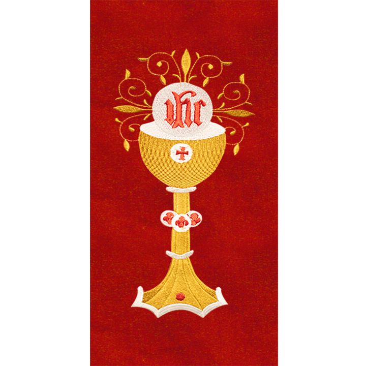 Chalice with IHS Embroidered Clergy Stole