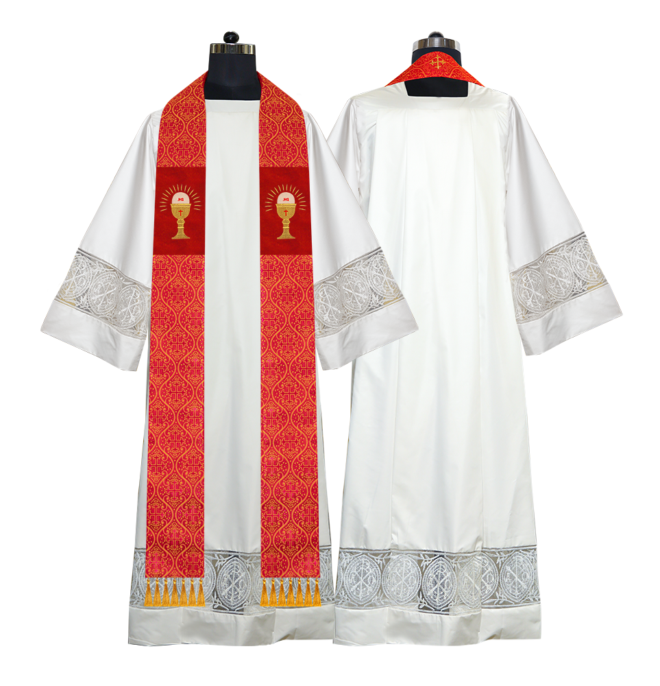 Embroidered Priest Stole with Motif