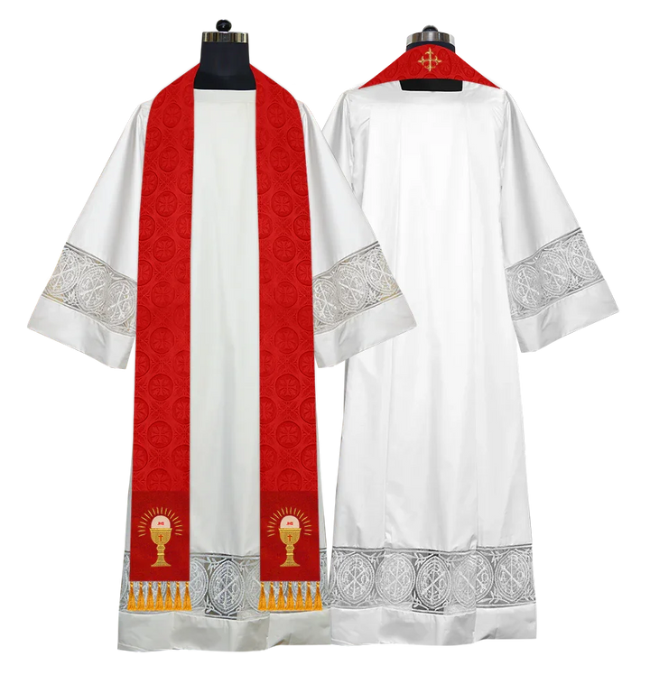 Ordination Stole with Embroidered Spiritual Motif