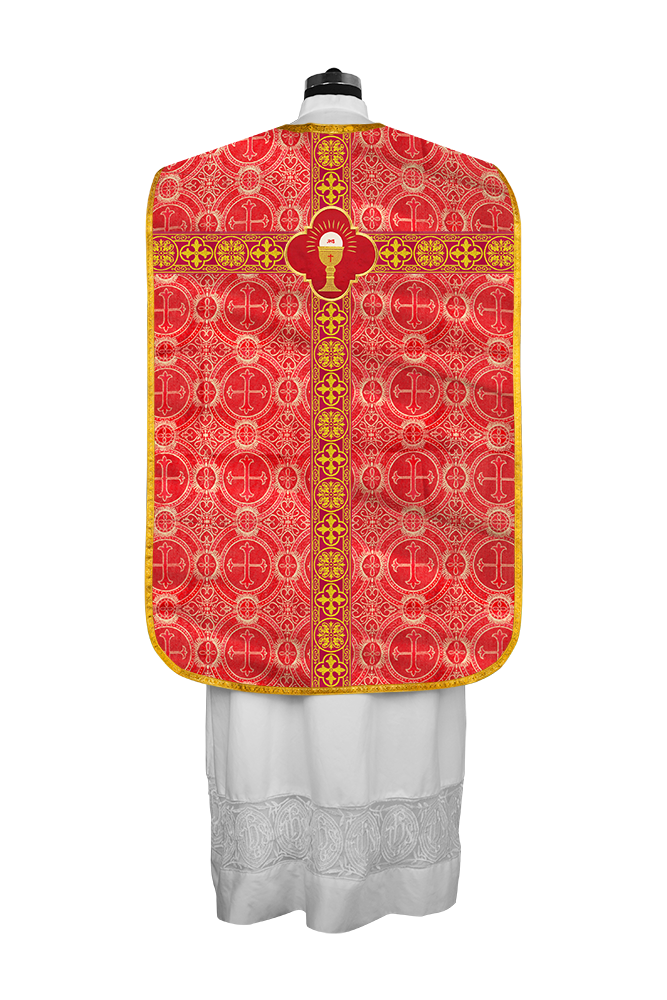 Roman Chasuble Fiddleback with Braided Trims