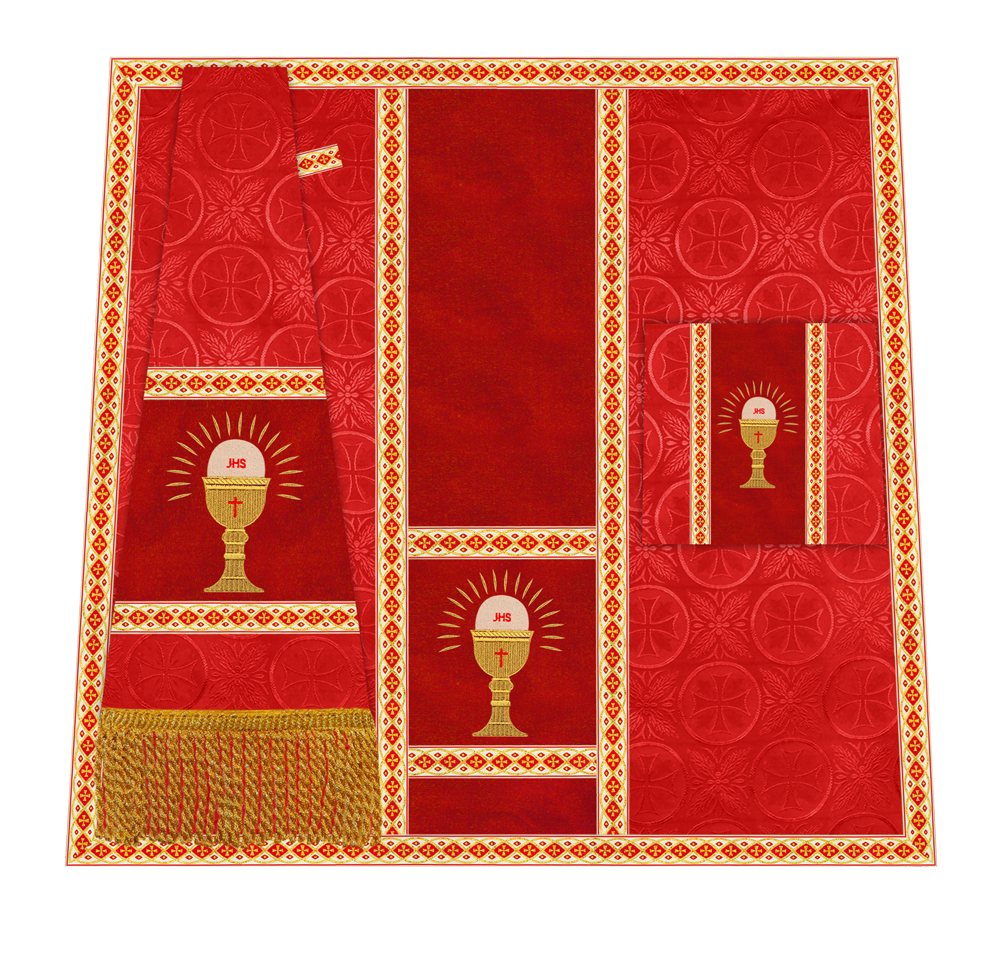 Altar Mass Set with Detailed Motif Embroidery