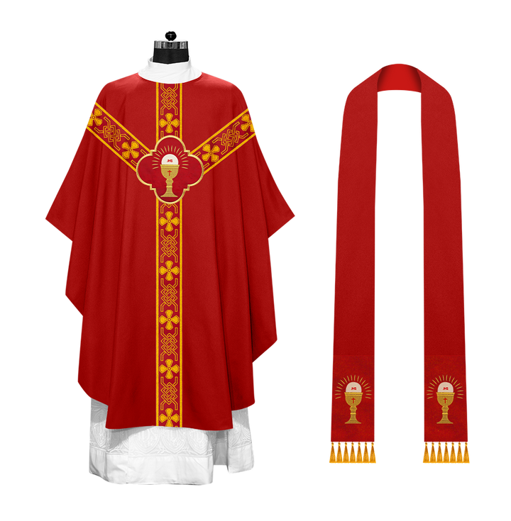 Gothic Chasuble with Motif and Trims