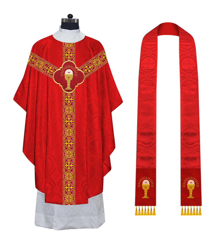 Gothic Chasuble with Ornate Braided Trims