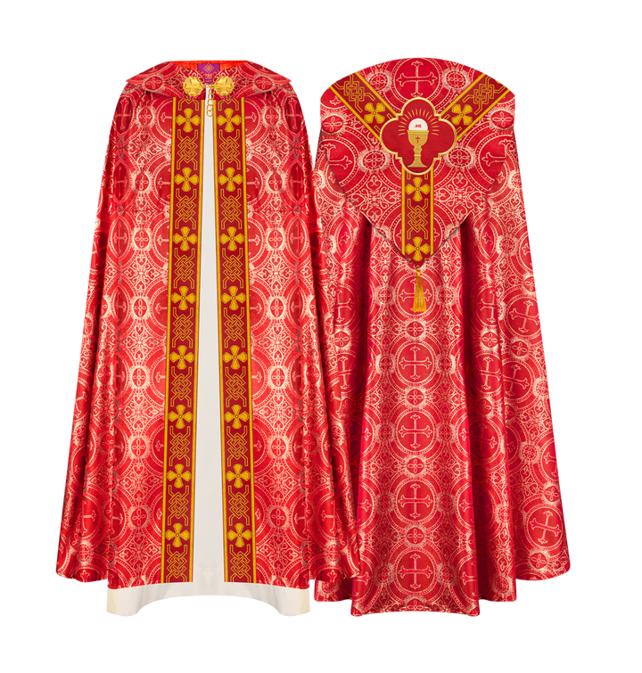 Gothic Cope Vestment with Ornate Orphrey with Motif