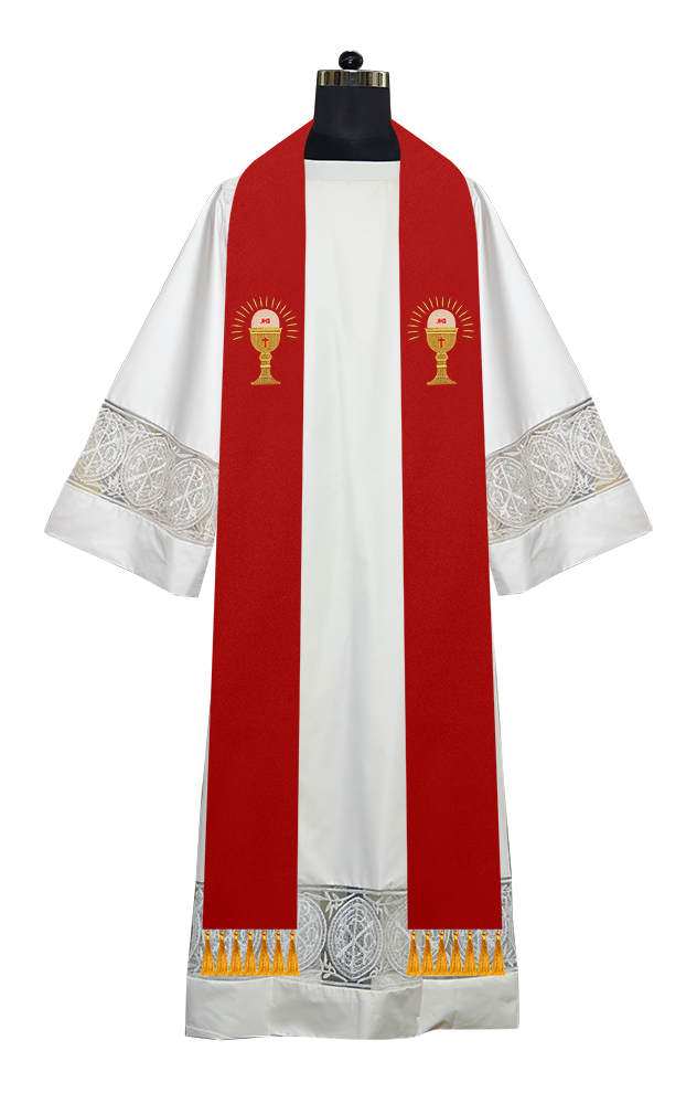 Embroidered Priest Stole with Motif