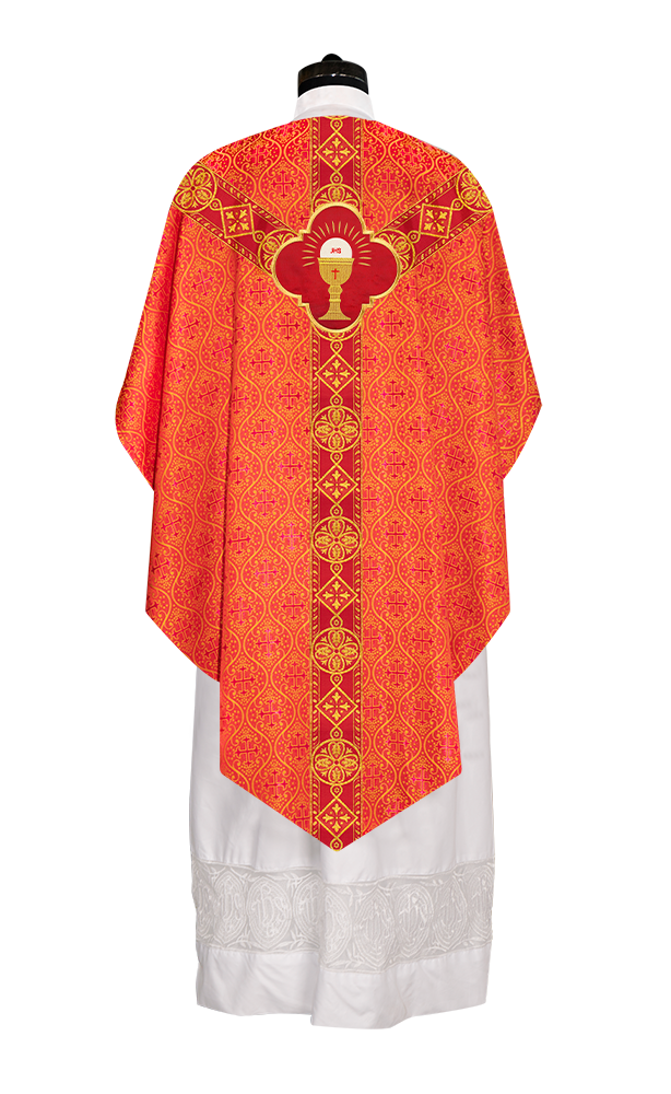 Pugin Chasuble with Intricate Embroidery and Orphrey Details