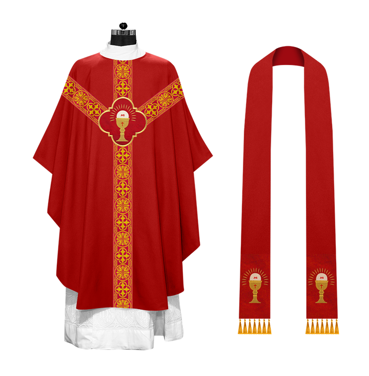 Gothic Chasuble with Ornate Braided Trims