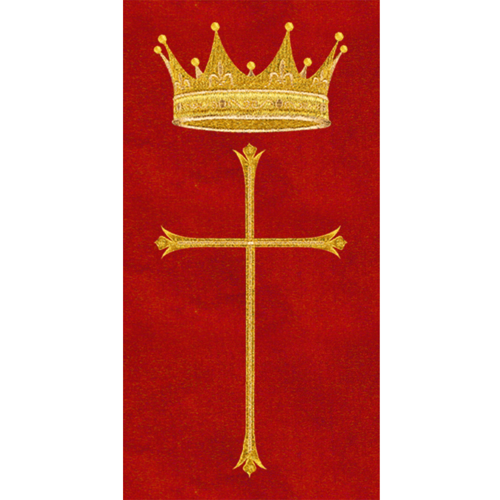 Deacon Stole with Crown and Cross Embroidery