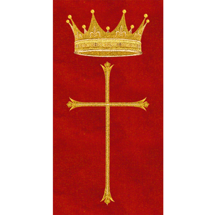 Deacon Stole with Crown and Cross Embroidery