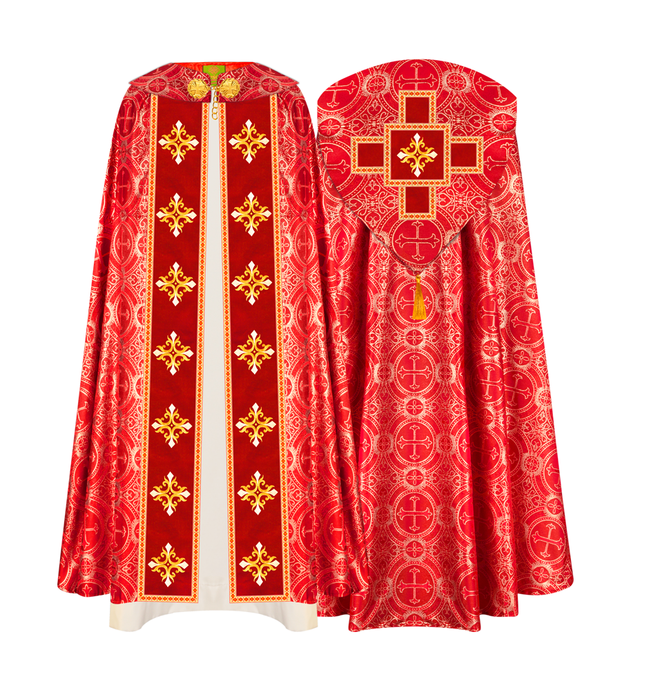 Enhanced Gothic Cope Vestments With Liturgical cross